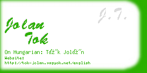 jolan tok business card